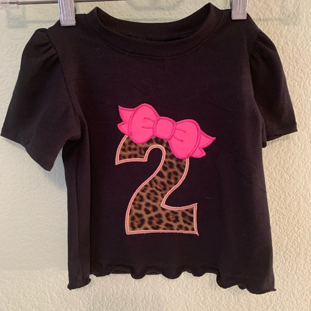Custom made appliqué toddler size 2T girls t shirt